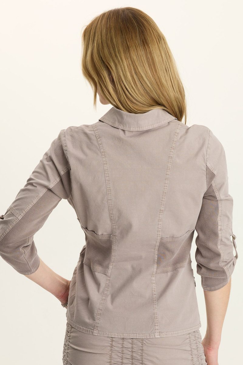 Wexel Poplin/Stretch Fitted Cargo Jacket - Image 4