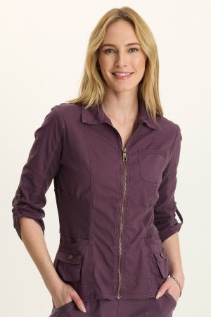 Wexel Poplin/Stretch Fitted Cargo Jacket