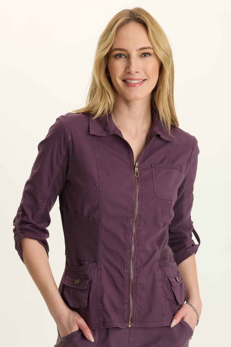 Wexel Poplin/Stretch Fitted Cargo Jacket