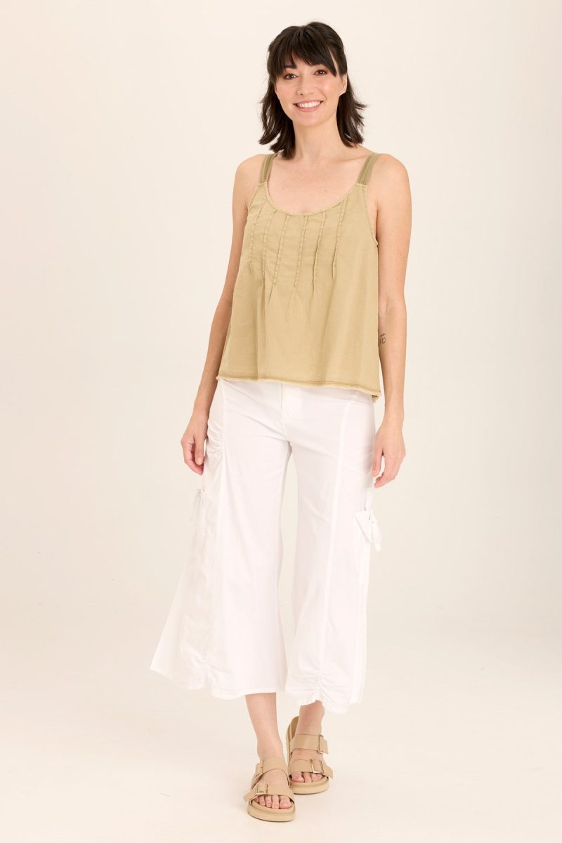 Shawnie Linen Billowy Pintuck Tank - Image 4