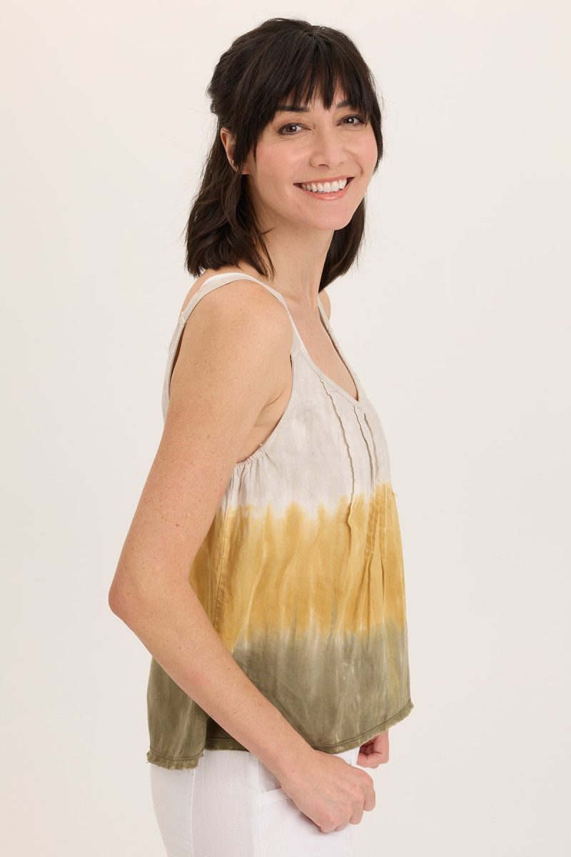 Shawnie Linen Billowy Pintuck Tank - Image 3