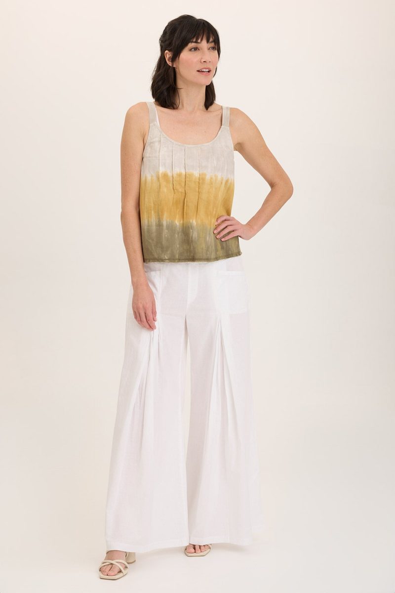 Shawnie Linen Billowy Pintuck Tank - Image 2