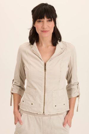 Linen Raphael Distressed Blazer
