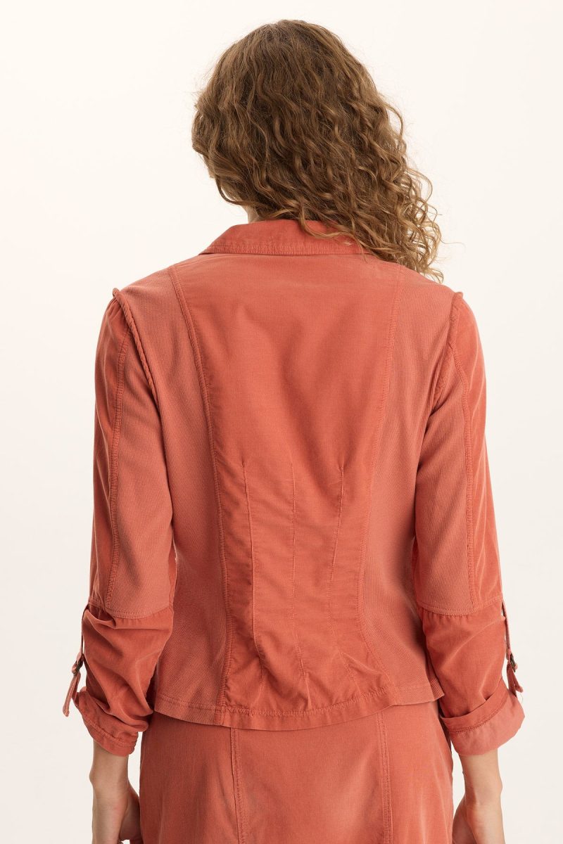 Eino Corduroy Fitted Blazer Jacket - Image 4