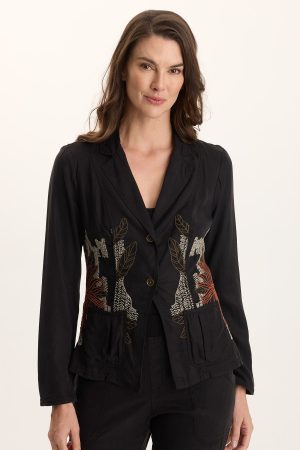 Danski Embroidered Soft Twill Blazer