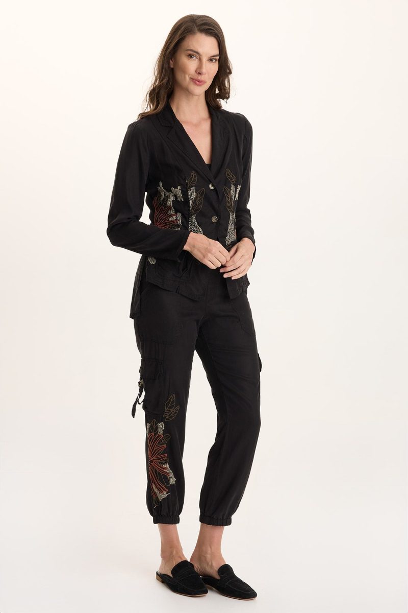 Danski Embroidered Soft Twill Blazer - Image 2